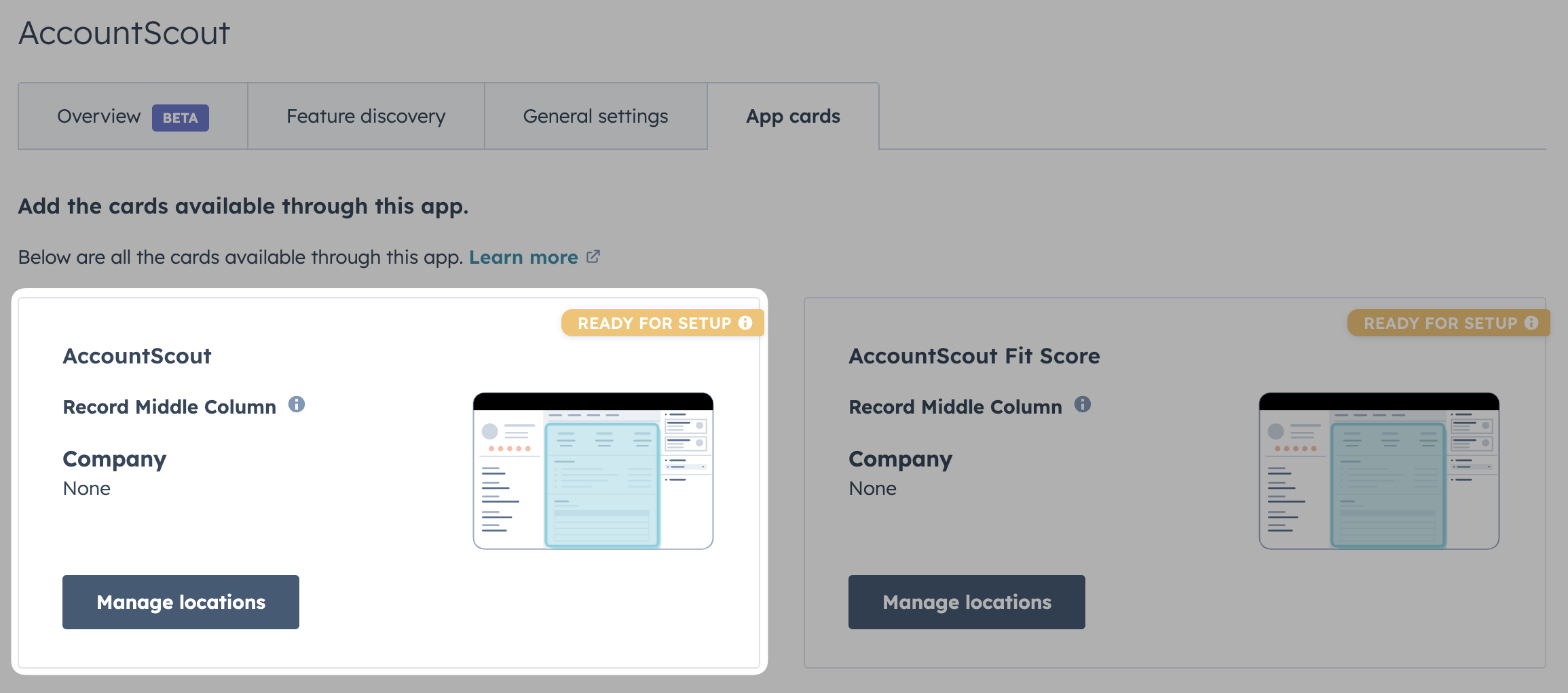 AccountScout App Cards List